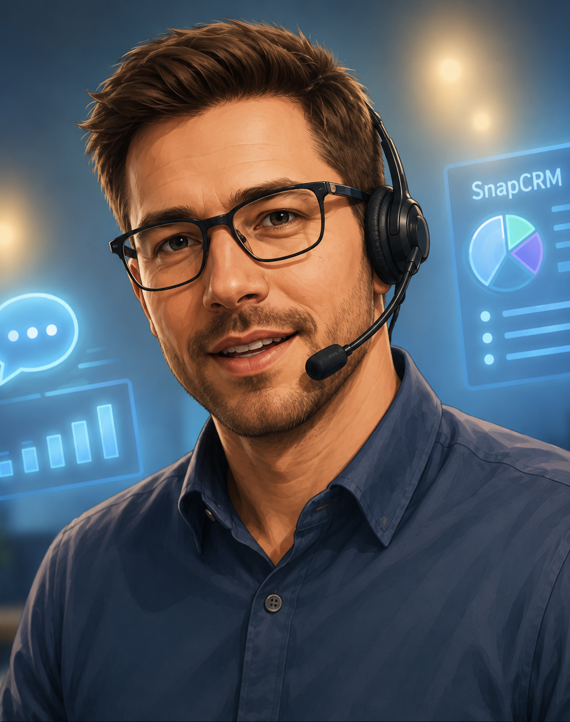 Nick, a SnapCRM assistant voice option